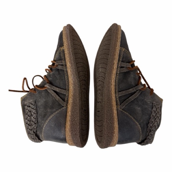 Born Temple II  Distressed Boots Leather Dark Charcoal  Size 9 - Picture 5 of 11